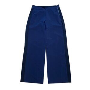 Athleta Womens Navy Side-Zip Wide-Leg Pants Size 4